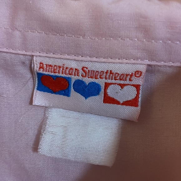 American Sweetheart Short Sleeve Button Down with Collar with 4 buttons on slee - Picture 5 of 6
